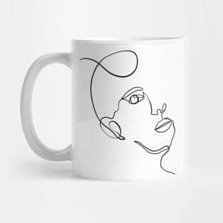 Woman face minimal abstract Mug